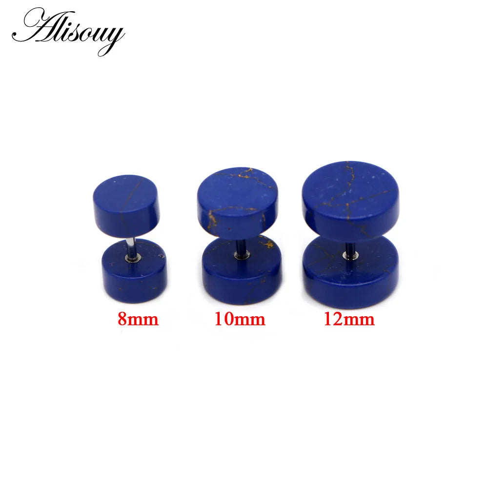 Stone Tunnel Earrings

