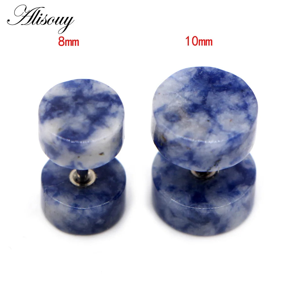 Stone Tunnel Earrings

