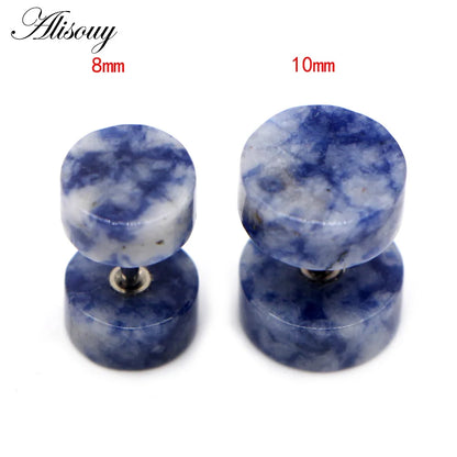 Stone Tunnel Earrings

