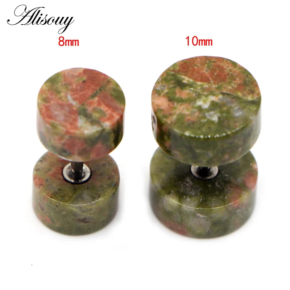 Stone Tunnel Earrings

