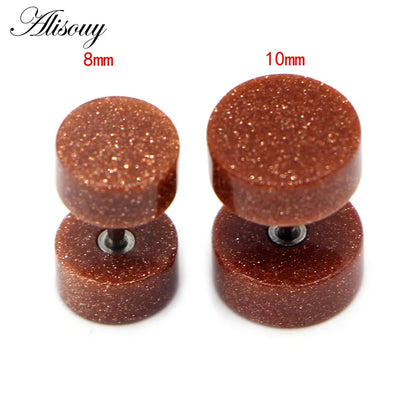 Stone Tunnel Earrings

