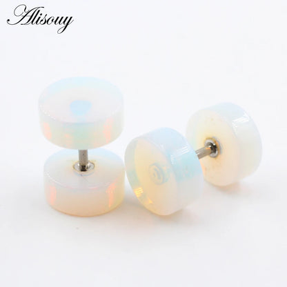 Stone Tunnel Earrings

