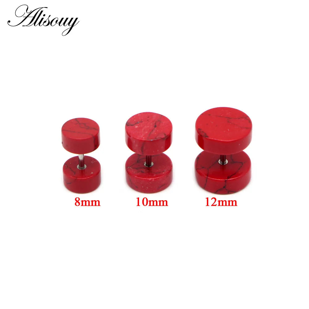 Stone Tunnel Earrings

