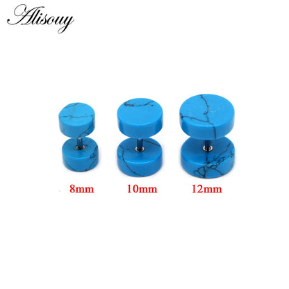 Stone Tunnel Earrings

