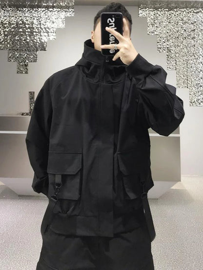 Streetwear hooded coat

