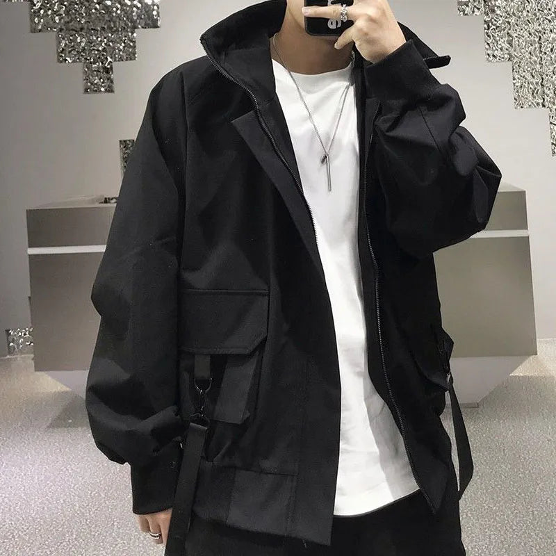 Streetwear hooded coat

