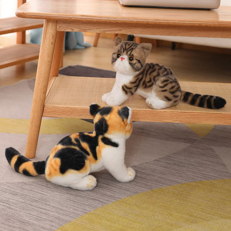 26cm Stuffed Lifelike Cats Plush Toy Shorthair Cute Cat Doll Pet Toys
