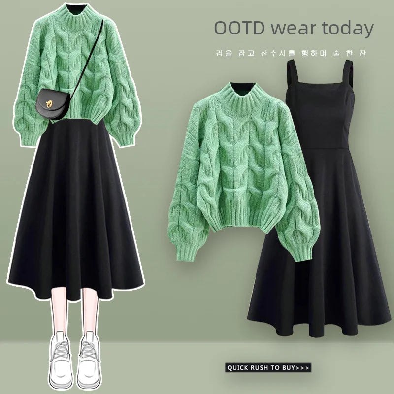 Cozy Knitted Suit Autumn Winter Warmth