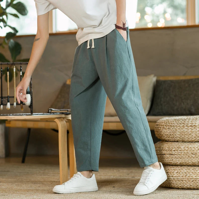 Summer Cotton-Linen Casual Trousers
