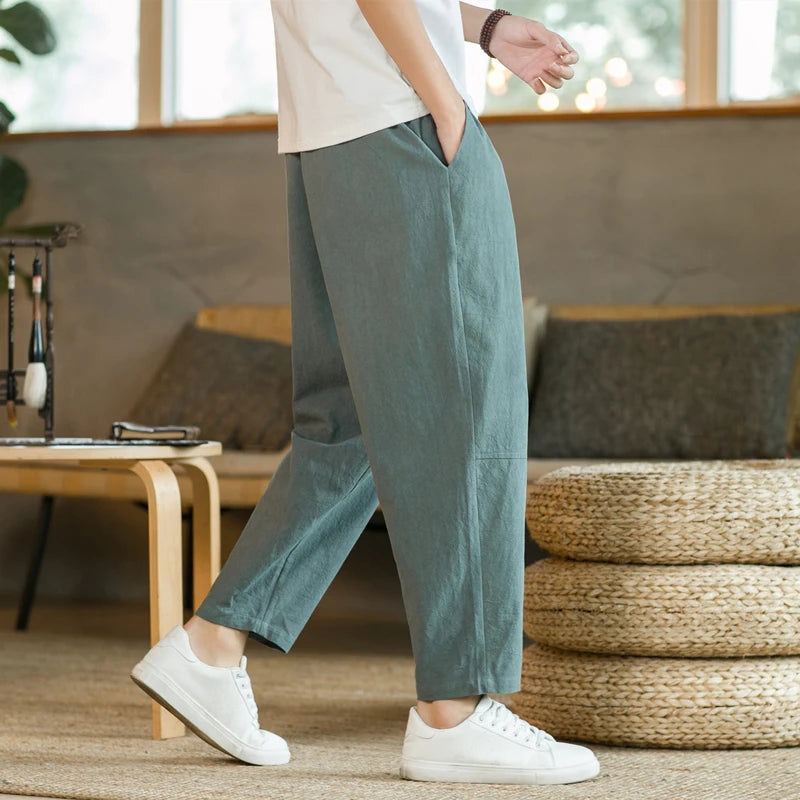 Summer Cotton-Linen Casual Trousers
