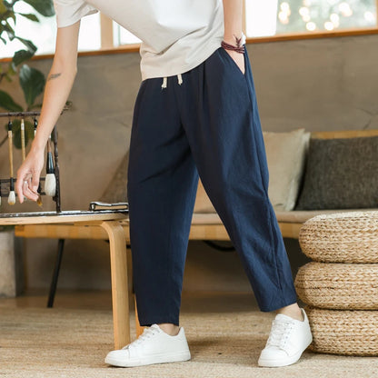 Summer Cotton-Linen Casual Trousers
