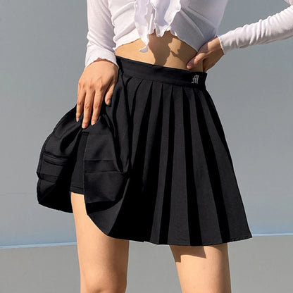 Summer Gothic Pleated Mini Skirt
