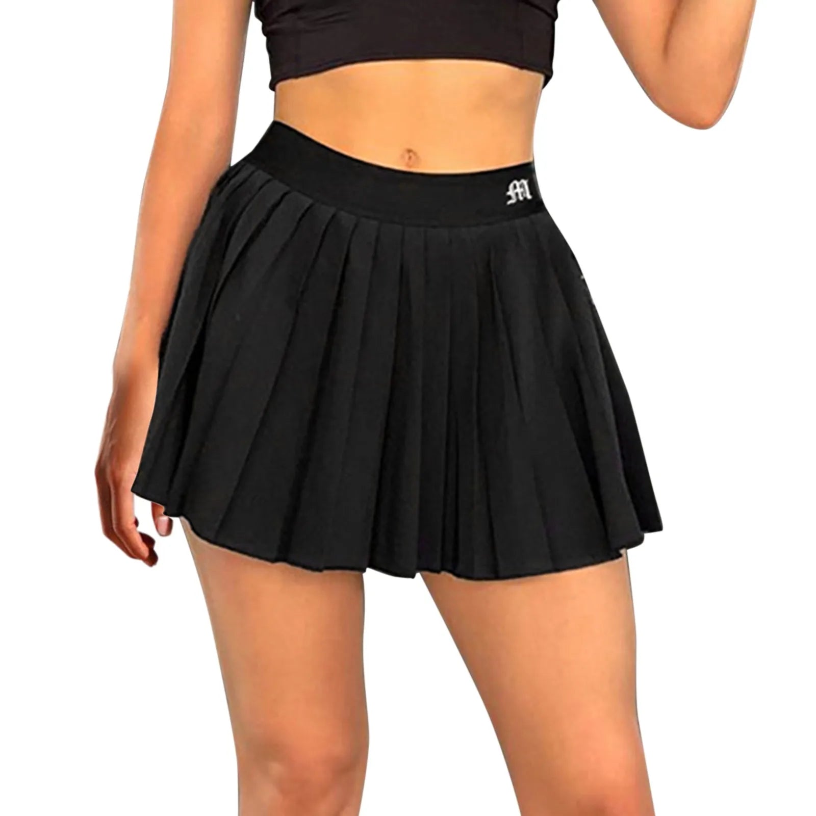 Summer Gothic Pleated Mini Skirt
