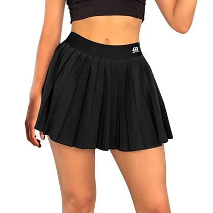 Summer Gothic Pleated Mini Skirt
