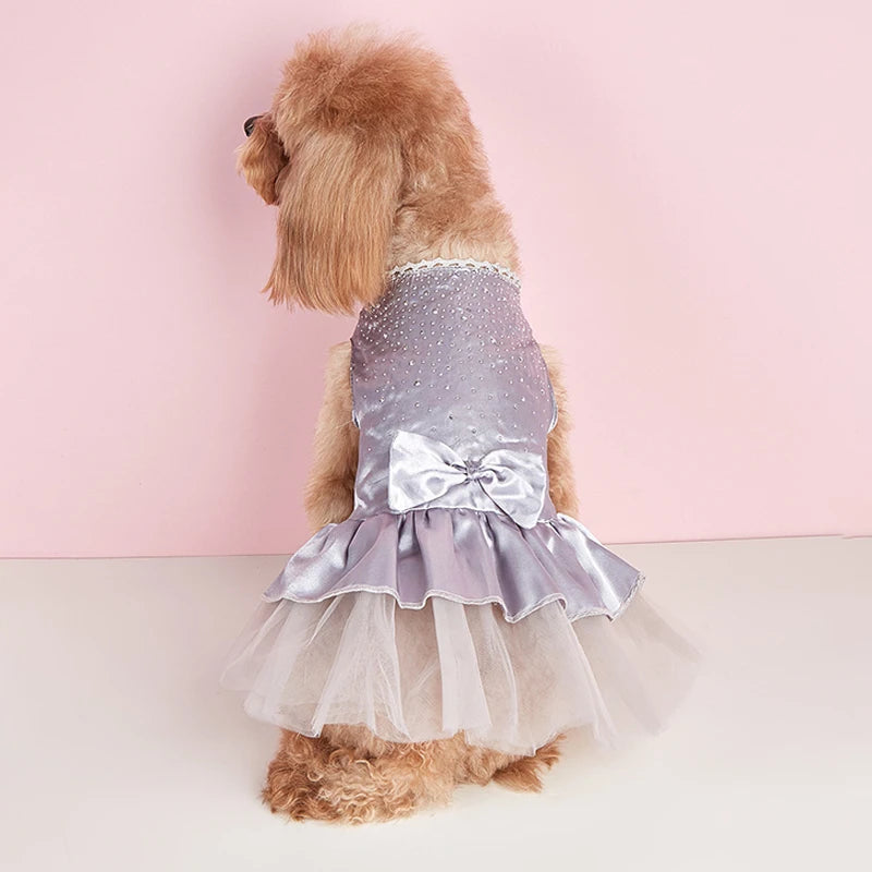 Summer Lace Up Tulle Skirt - Dog Wedding Dress