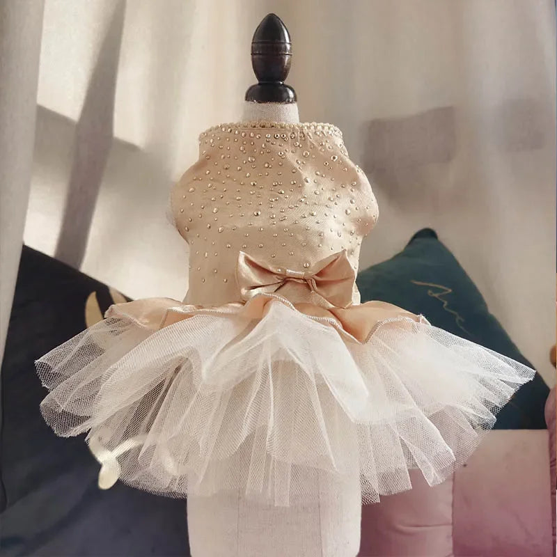 Summer Lace Up Tulle Skirt - Dog Wedding Dress