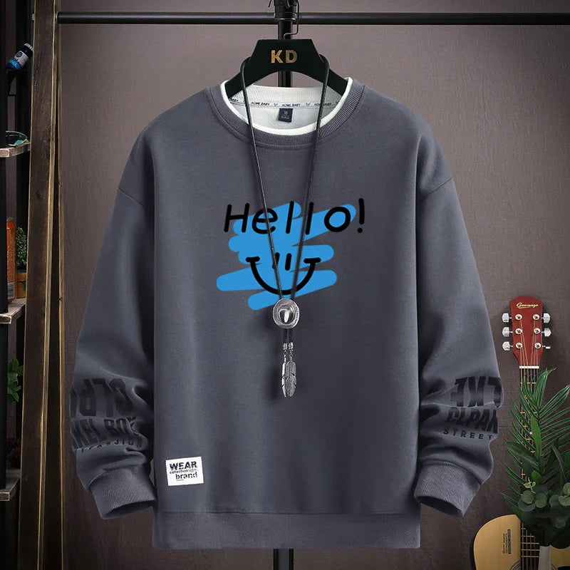 Men's Spring/Autumn Japan Cartoon Cat Sweatshirt
