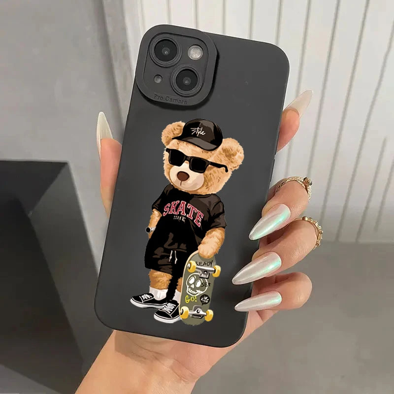 Teddy Bear Couple Cartoon Phone Case
