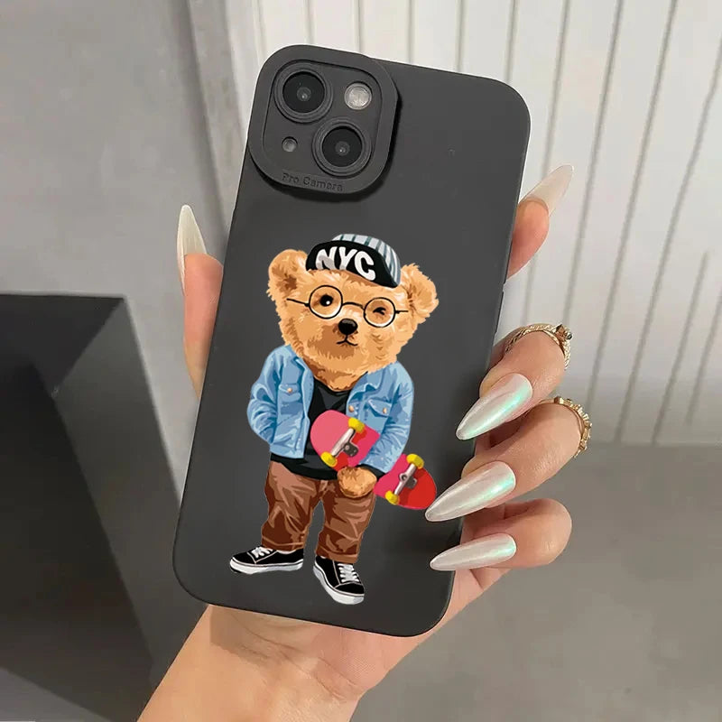 Teddy Bear Couple Cartoon Phone Case
