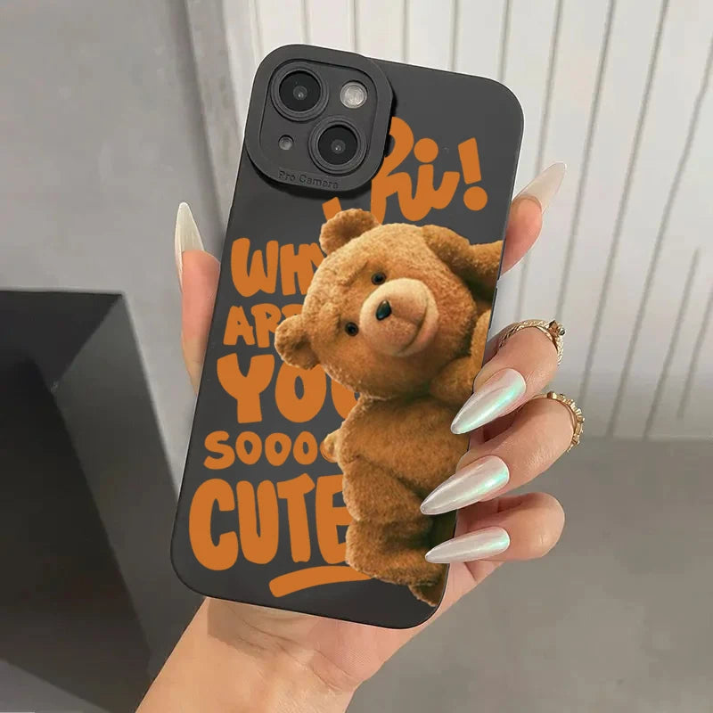 Teddy Bear Couple Cartoon Phone Case

