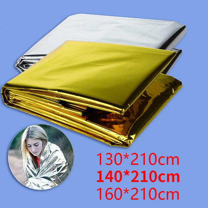 Emergency Thermal Blanket - Windproof/Waterproof for Outdoor Survival
