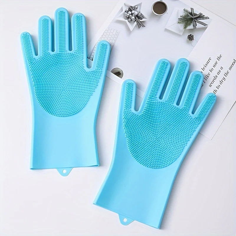 Thick Anti-Scratch Dog Grooming Glove For Bathing