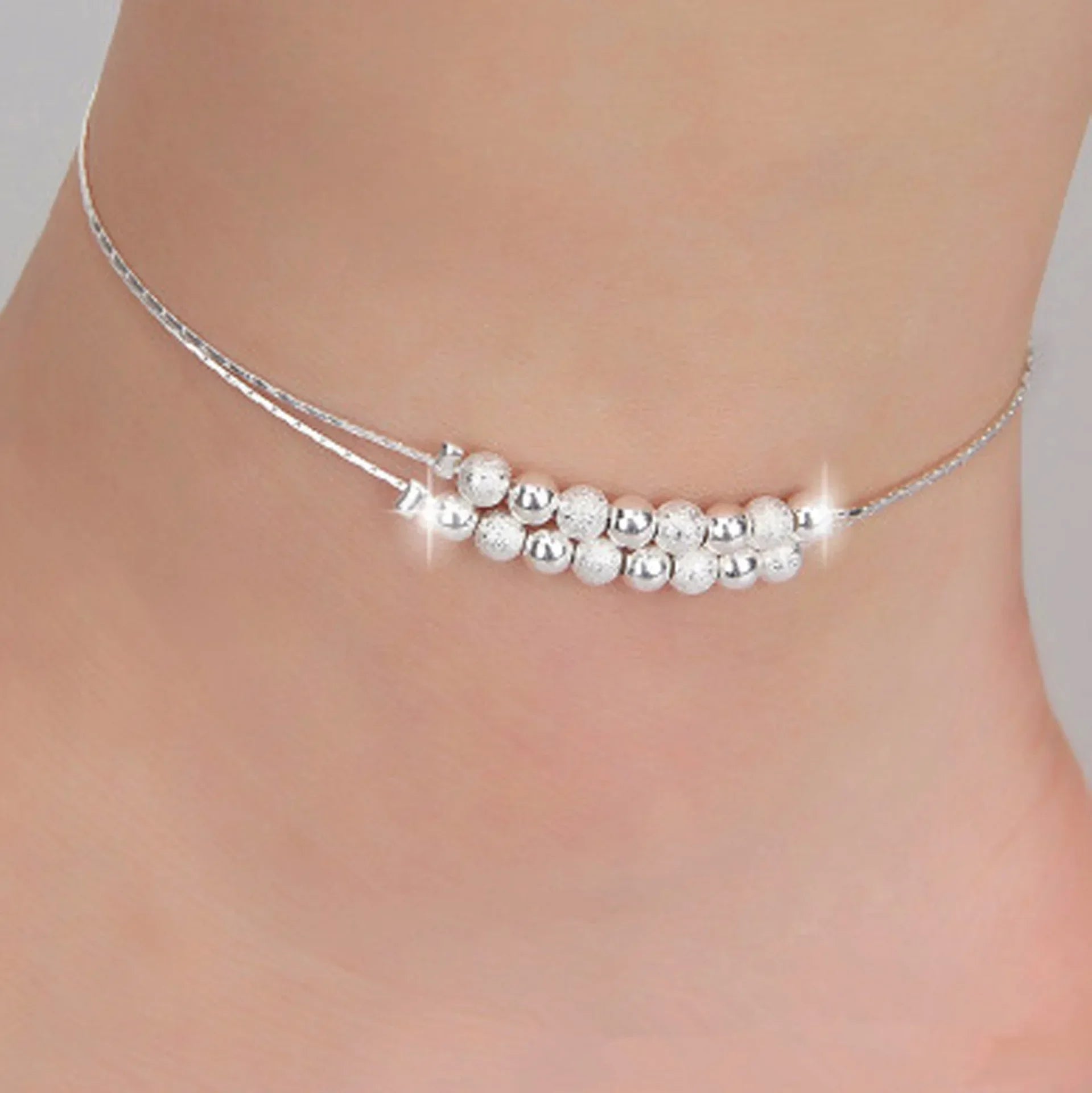 Thin Stamped Anklet