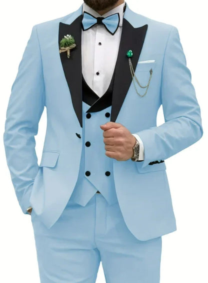 Casual Three-Piece Business Suit for Men
