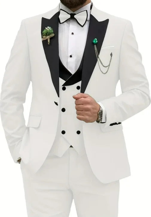 Casual Three-Piece Business Suit for Men
