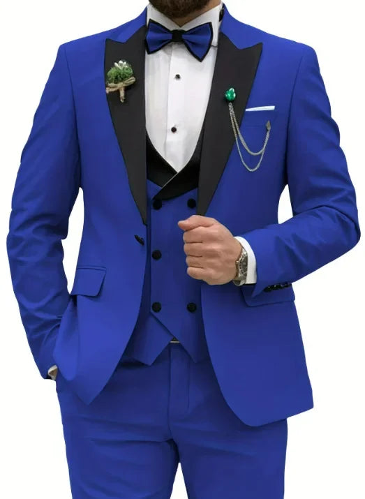 Casual Three-Piece Business Suit for Men

