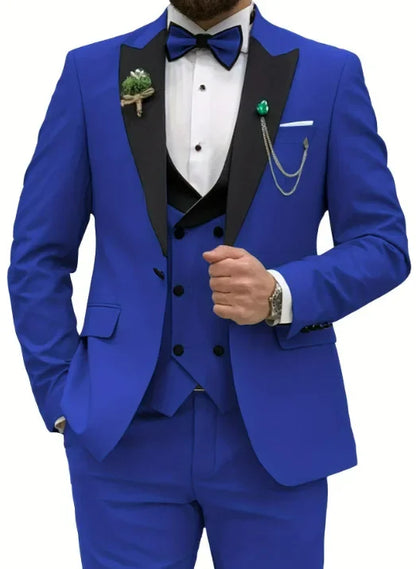 Casual Three-Piece Business Suit for Men


