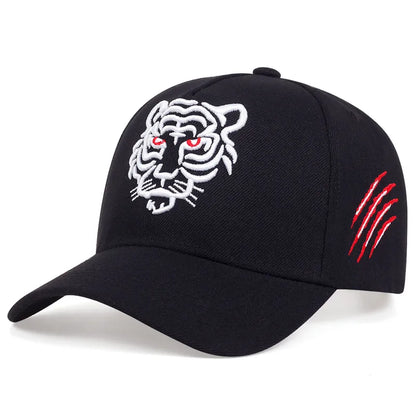 Black Tiger Embroidered Cap
