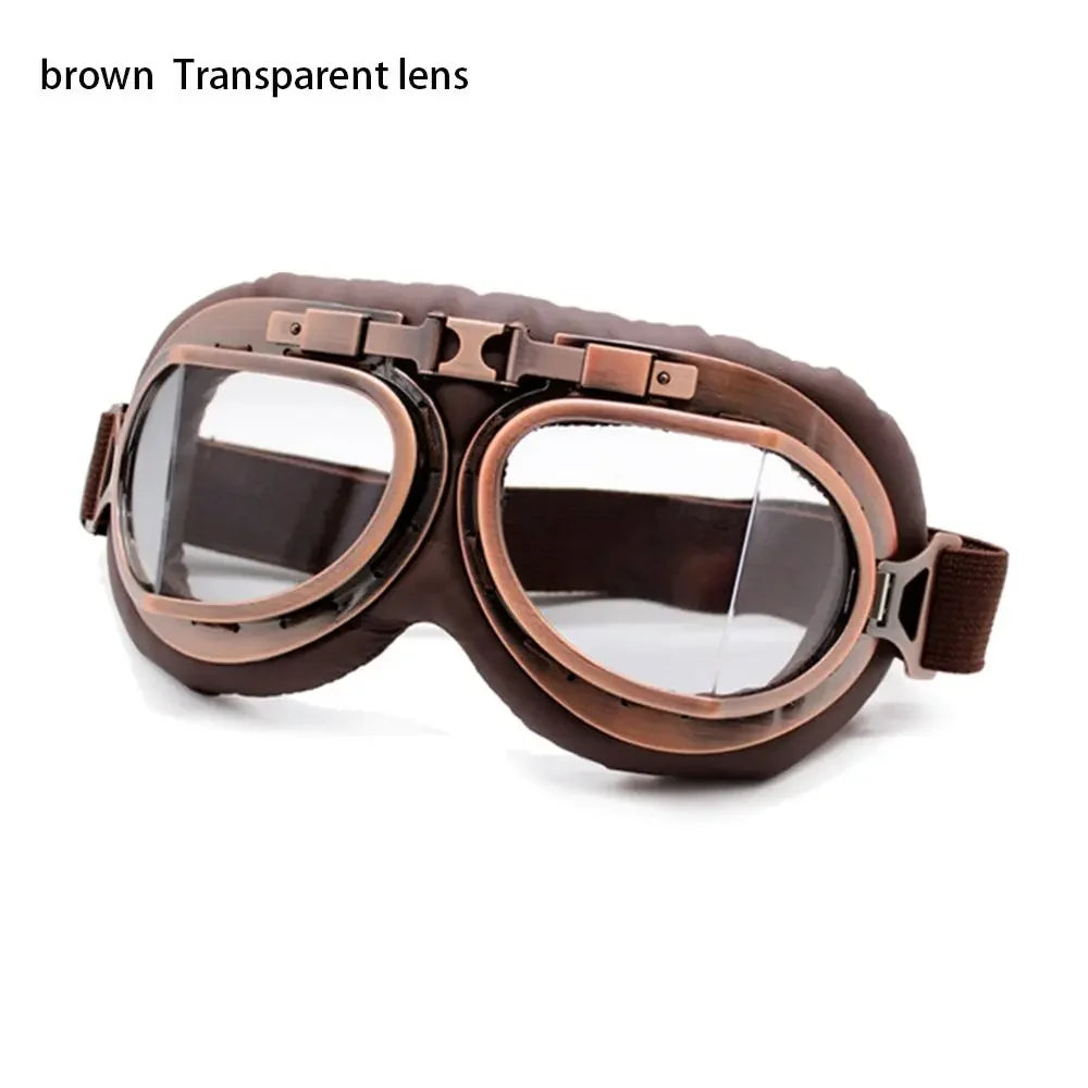 Transparent Protective Gear Motorcycle Aviator Goggles