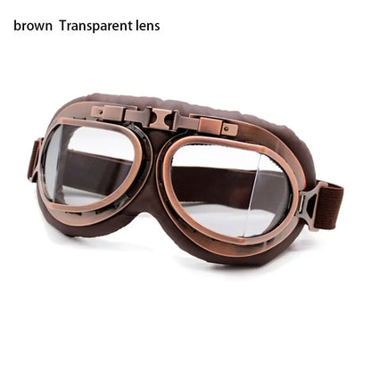 Transparent Protective Gear Motorcycle Aviator Goggles