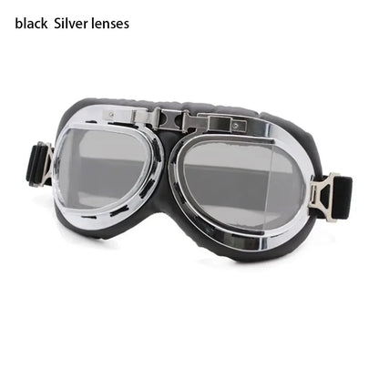 Transparent Protective Gear Motorcycle Aviator Goggles