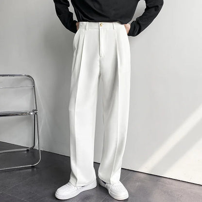 Trendy Korean Business Casual Wide-Leg Pants
