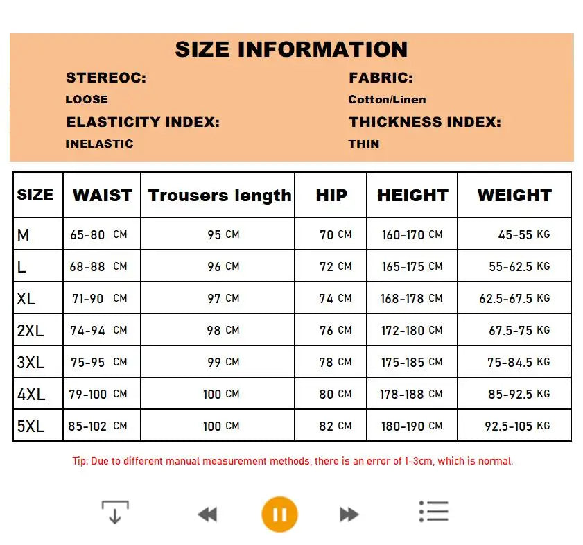 elastic waist linen pants