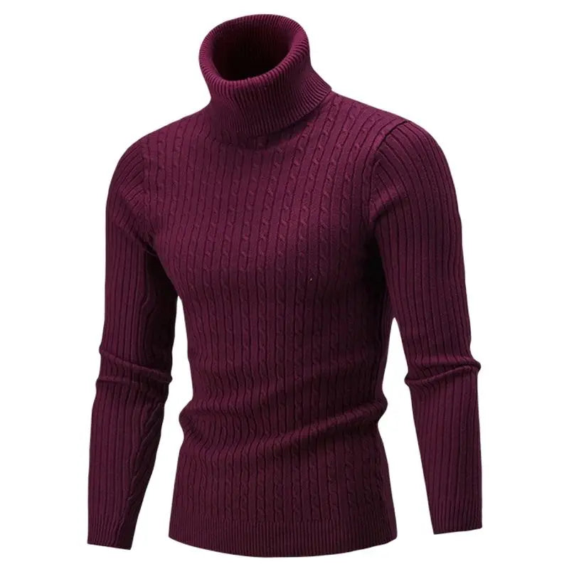 Slim Fit Turtleneck Knitted Sweater
