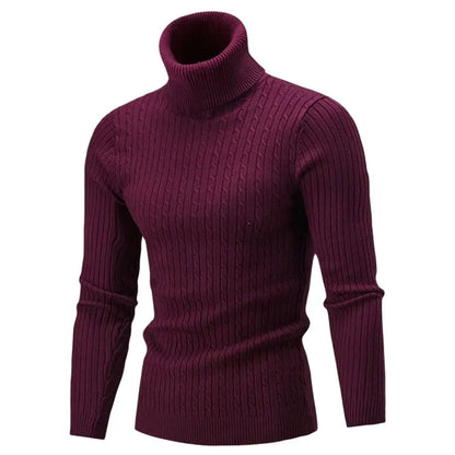 Slim Fit Turtleneck Knitted Sweater
