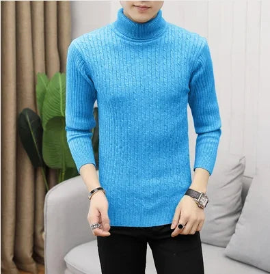 Korean Slim Solid Color Turtleneck
