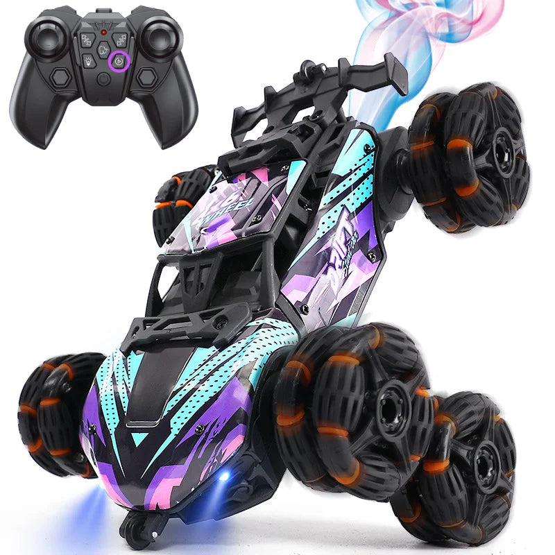 Spray Twisting Stunt RC Car - Six-Wheel Toy