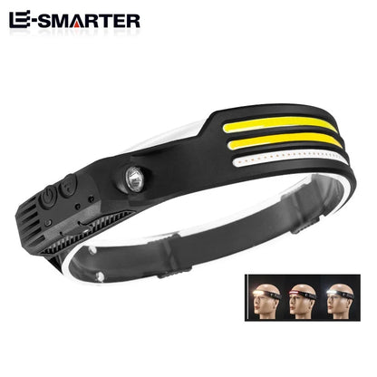 USB Rechargeable Sensor Headlamp with 5 Lighting Modes

