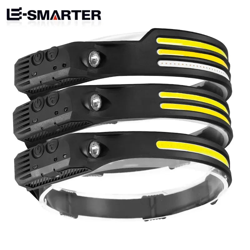 USB Rechargeable Sensor Headlamp with 5 Lighting Modes
