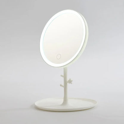 USB Rechargeable TouchScreen Lighted Travel Makeup Mirror