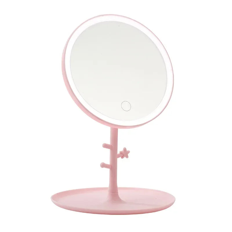 USB Rechargeable Touch Screen Lighted Travel Makeup Mirror