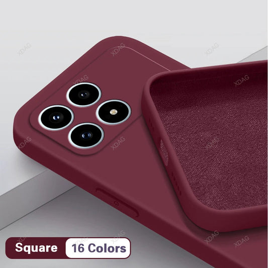 Ultra 5G Solid Color Square Liquid Bumper Phone Case