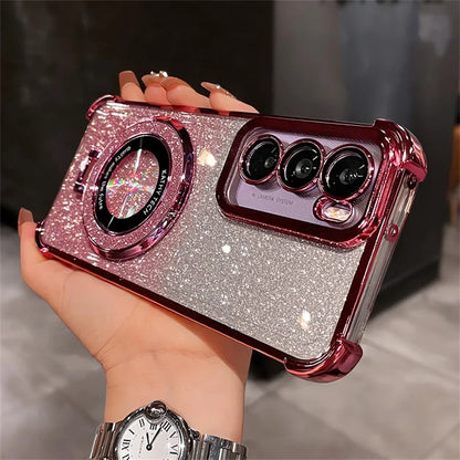 Ultra Magnetic Stand Gradient Soft Glitter Phone Case