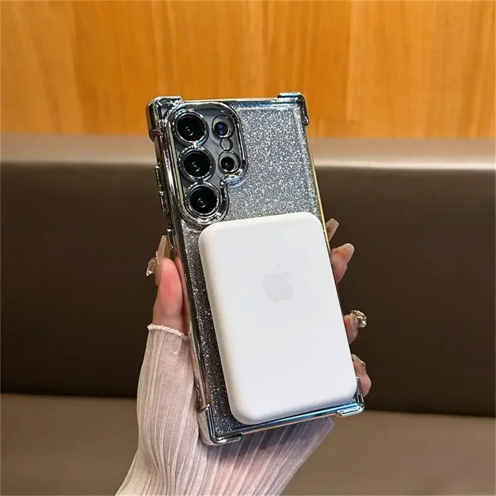 Ultra Magnetic Stand Gradient Soft Glitter Phone Case