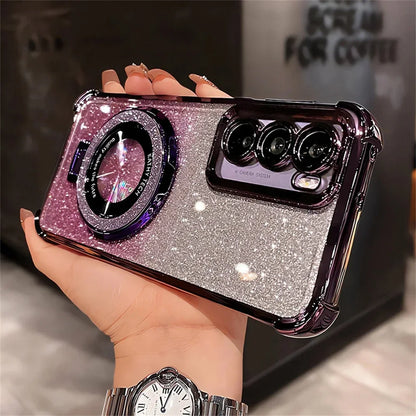 Ultra Magnetic Stand Gradient Soft Glitter Phone Case