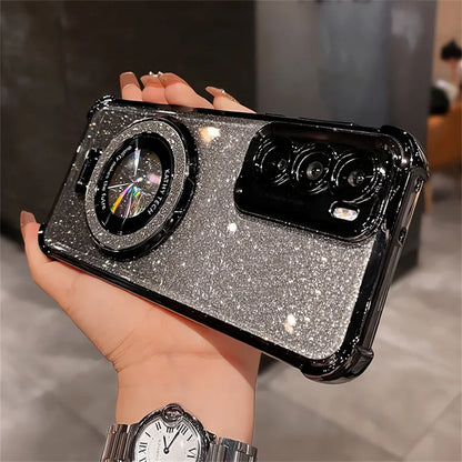 Ultra Magnetic Stand Gradient Soft Glitter Phone Case